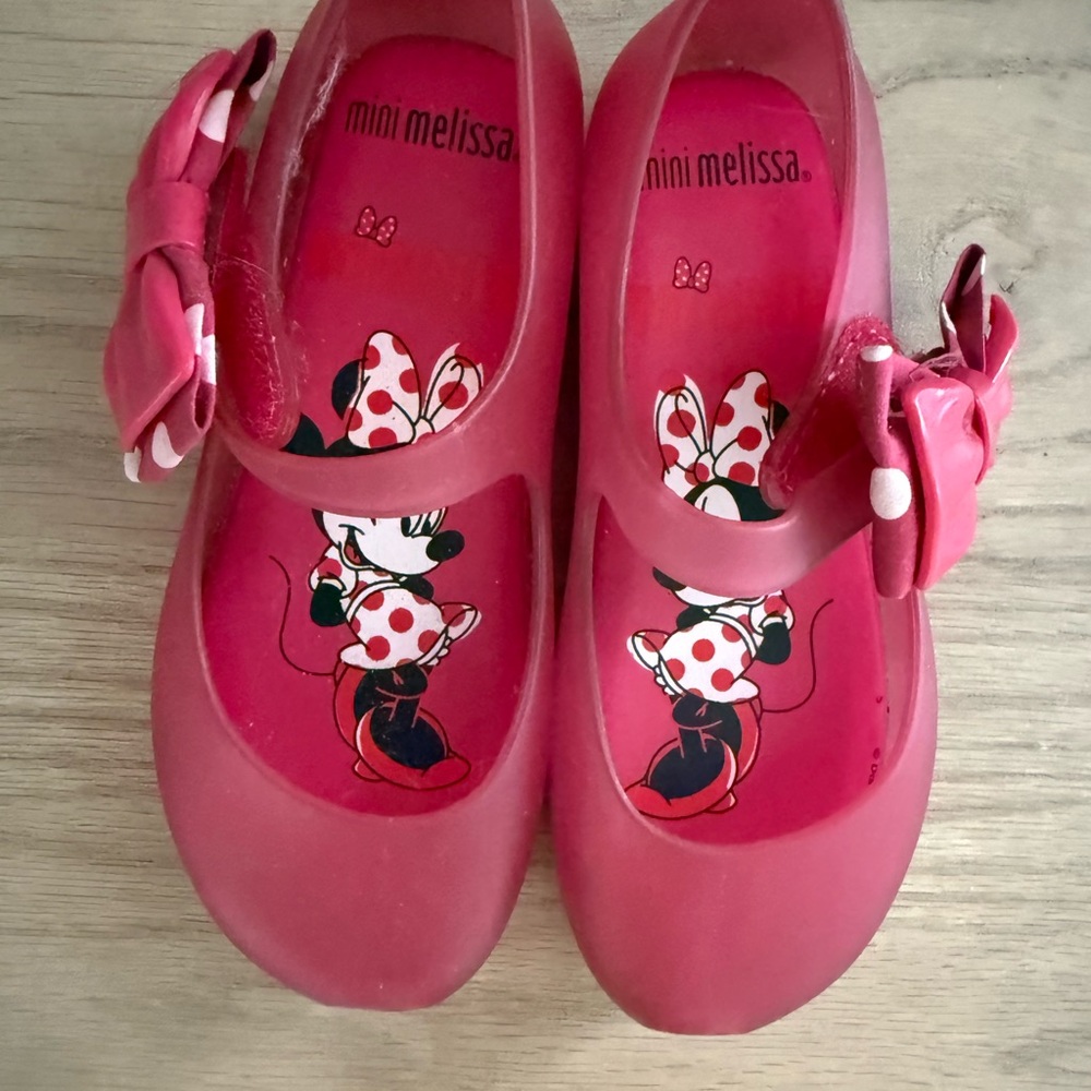 Mini Melissa Pink Minnie Shoes with Bow